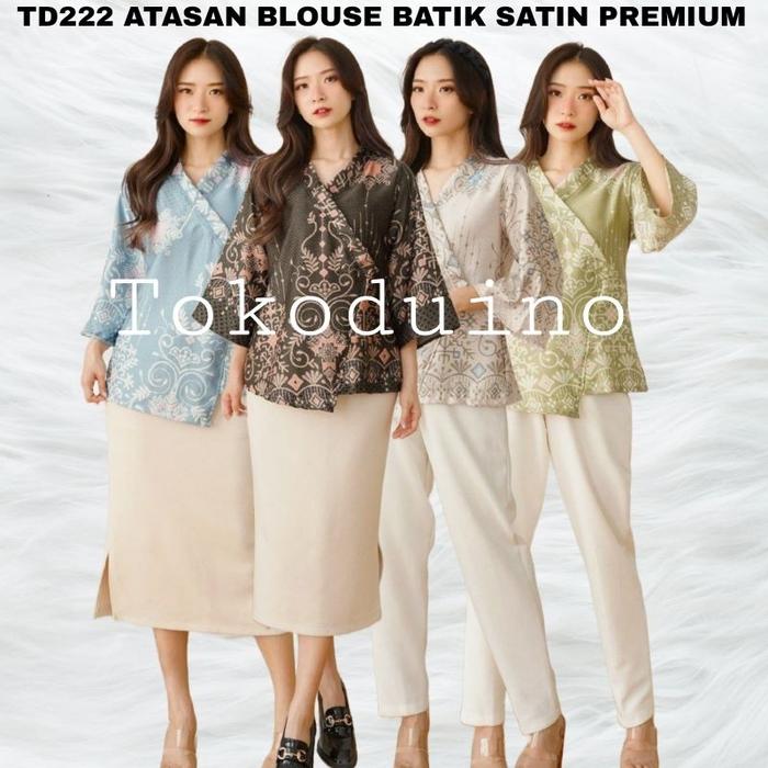 TD222 JUMBO BLOUSE BATIK WANITA//BLOUSE JUMBO//BATIK SATIN MODERN/