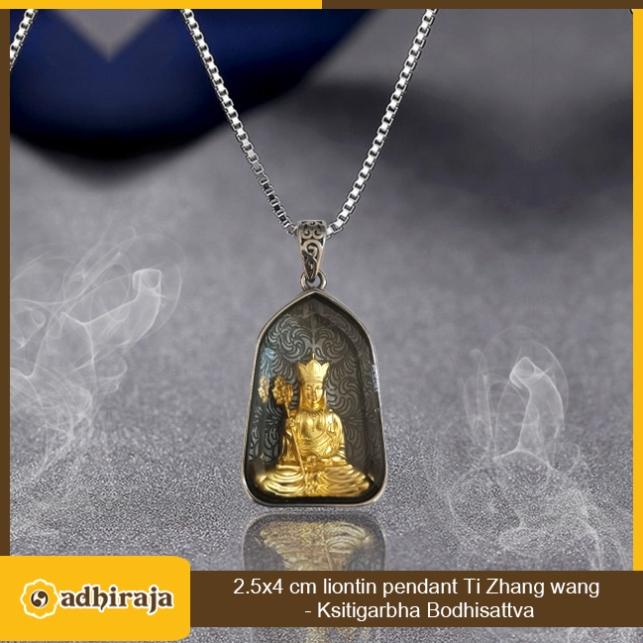 Liontin/Kalung pendant ti zhang wang - ksitigarbha bodhisattva protektor 2.5x4 cm