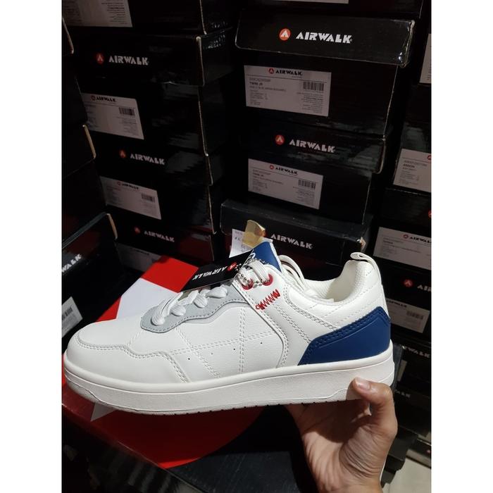 SEPATU SNEAKERS AIRWALK ARIKO WHITE BLUE Original BNIB - AIWXF230920N
