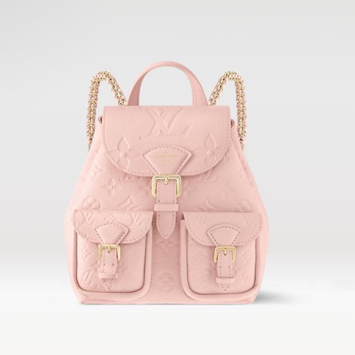 Tas backpack ransel Ladies LV Louis Vuitton Backup Pink Opale