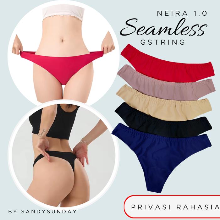G string Seamless (Fit to XL)  | Celana dalam seamless GYM Yoga | Thong Jistring - NEIRA SANDYSUNDAY