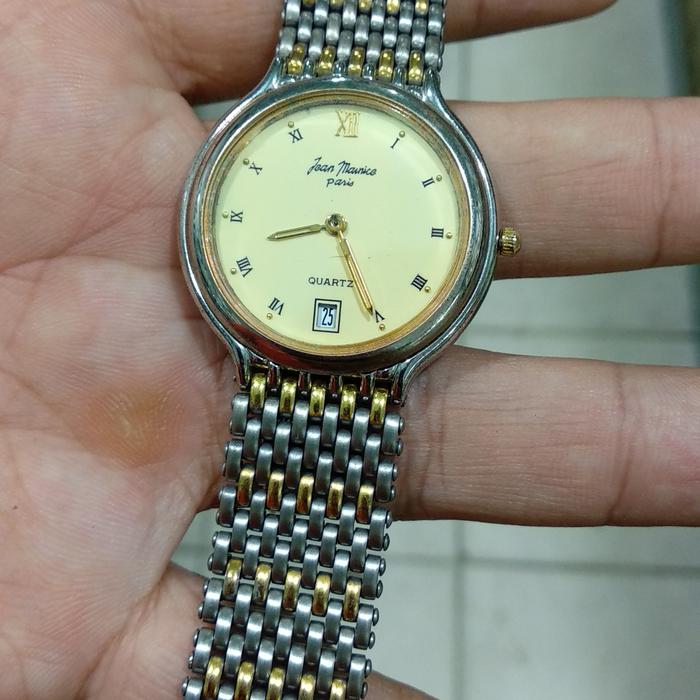 jam tangan pria vintage jean maurice quartz elegan vintage siap pakai kondisi siap pakai fungsi norm