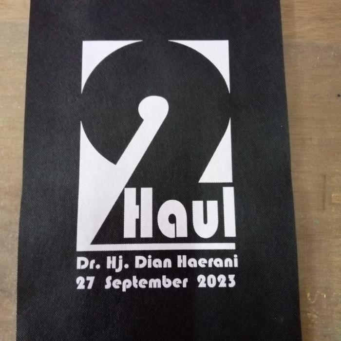 Totebag / tas spunbond jahit / 100gsm (Tebal) custom sablon / Logo.