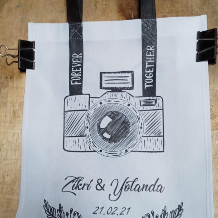 tas spunbond/goddiebag custom jahit 100gsm