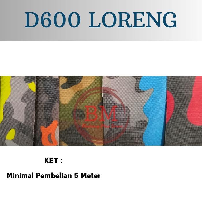 Bahan Tas D 600 Loreng Meter (PVC)