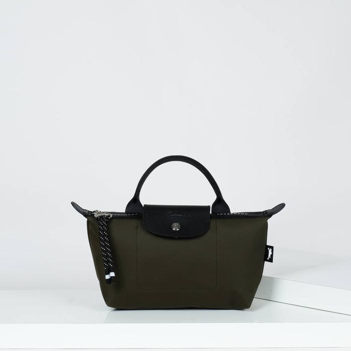 bag LC tas Le Pliage Energy Pouch in Khaki Canvas