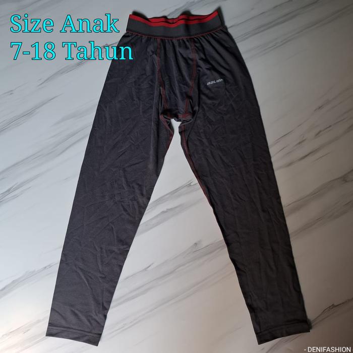 Baselayer Manset Anak Original Bauer Hockey Fit Youth pant 9-13 Tahun Celana Daleman Anak
