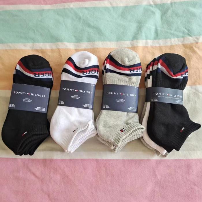 Kaos Kaki Tommy Hilfiger/ Kaos Kaki Kantor (SEMATA KAKI) Casual Socks 3 Pasang, Tebal Bahan Premium,