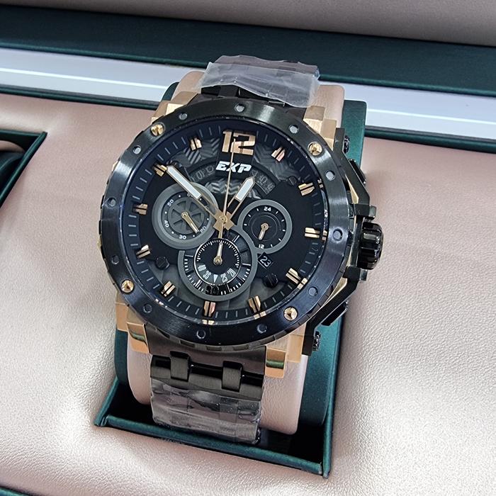 Jam Tangan Pria Original EXP Expedition E6402B Rantai