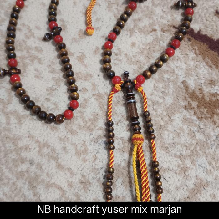 Tasbih tijani yuser mix marjan bulat 8mm
