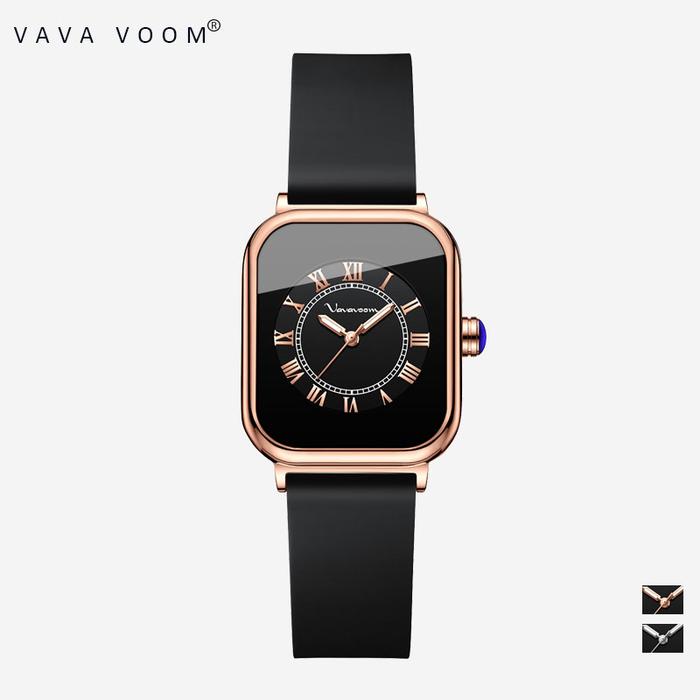 Jam Tangan Wanita Vava Voom original tali ruber 2392