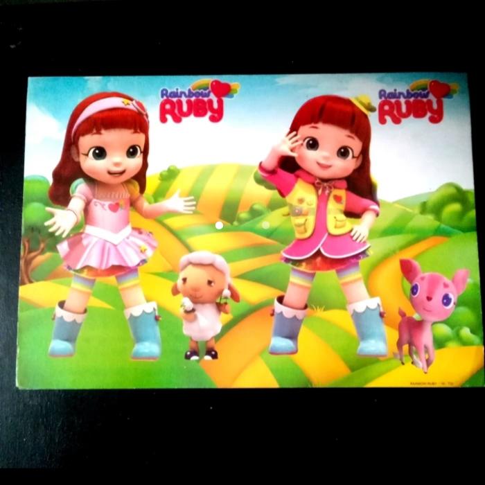 poster anak krakter RUBY RAINBOW RUBY