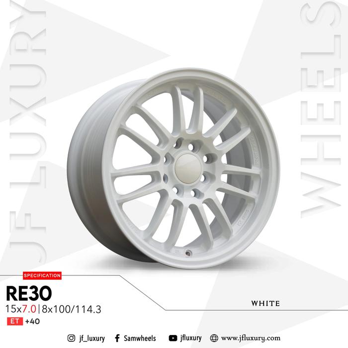 RE30 WHITE VELG JF LUXURY R15