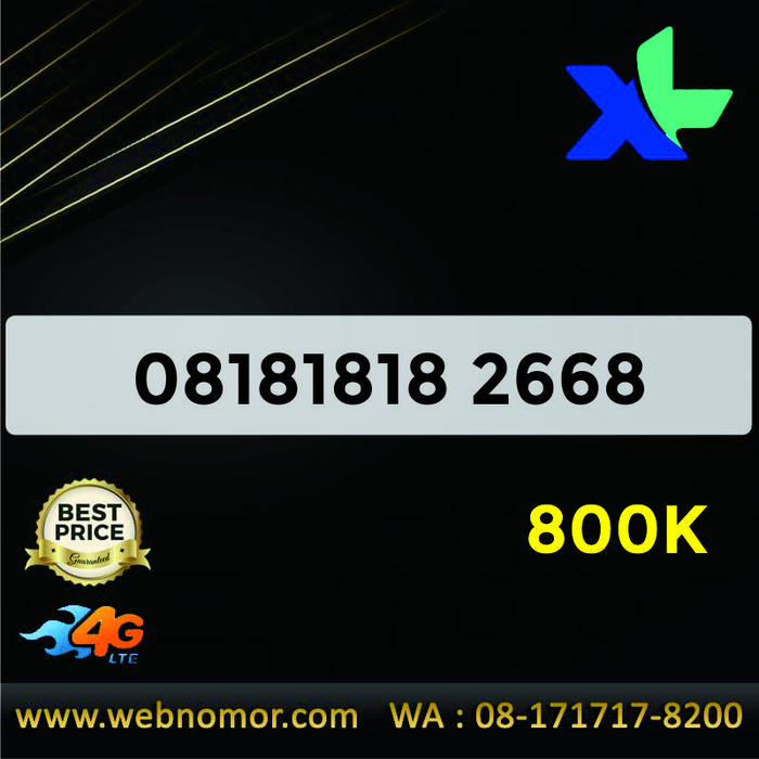 NOMOR CANTIK XL 08181818 2668
