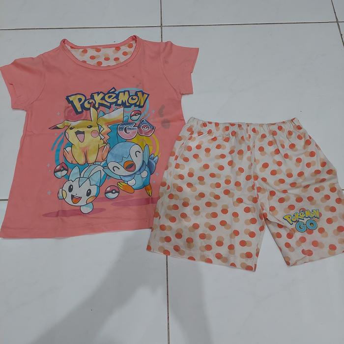 preloved setelan baju anak pokemon go