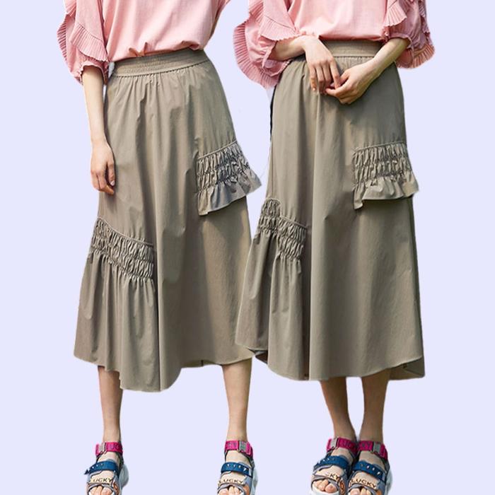 Lapiaf Ruffle Skirt Olive