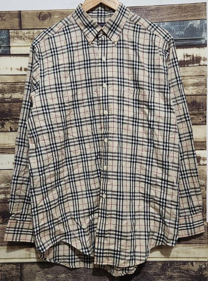 Burberrys london vintage pocket Long Sleeve Shirt Nova Check ( Size L )