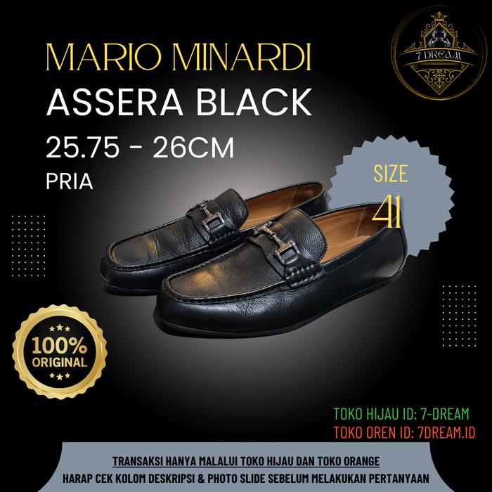 Mario Minardi | Sepatu | Loafers | Slip on | Sepatu Kulit | Pantofel | Hitam | Pria | I-24.S009