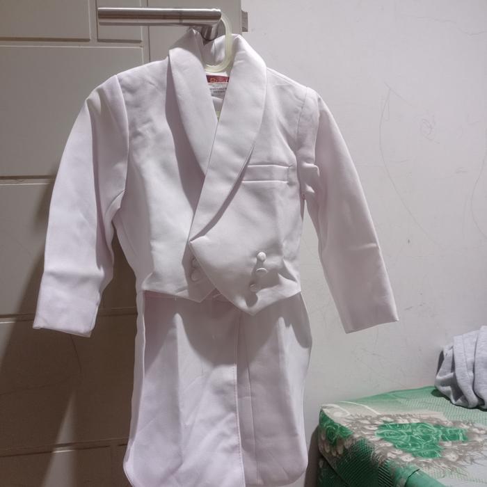preloved jas putih balita usia 1-2 tahun