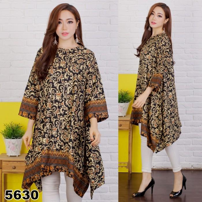 BLOUSE BAJU BATIK WANITA JUMBO BIG SIZE 5630 LD 120cmOVERSIZE TUNIK SANUR BAJU HAMIL KERJA KANTOR PE
