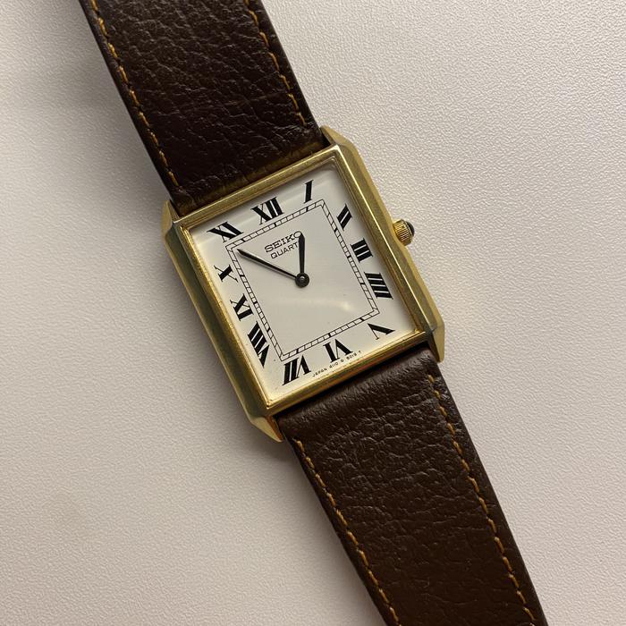 Seiko 4110 Tank Enamel Watch