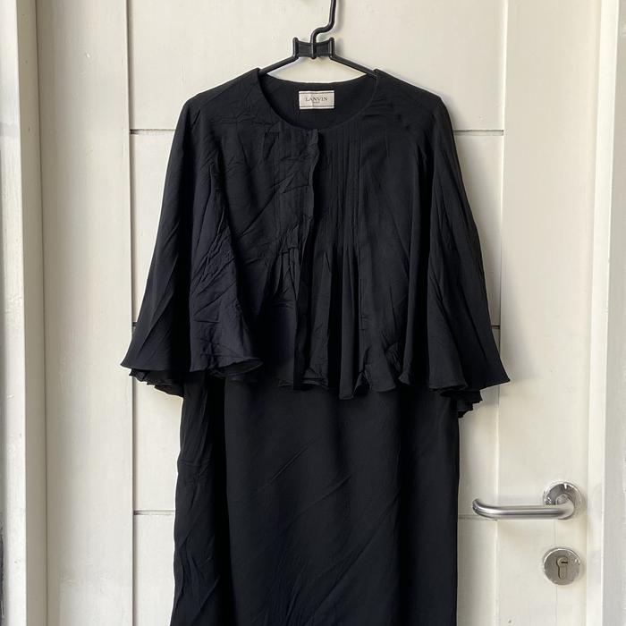 LANVIN PARIS Black Midi Dress