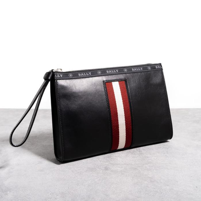 BALLY HAIG LEATHER POCHETTE / CLUTCH BLACK - RED