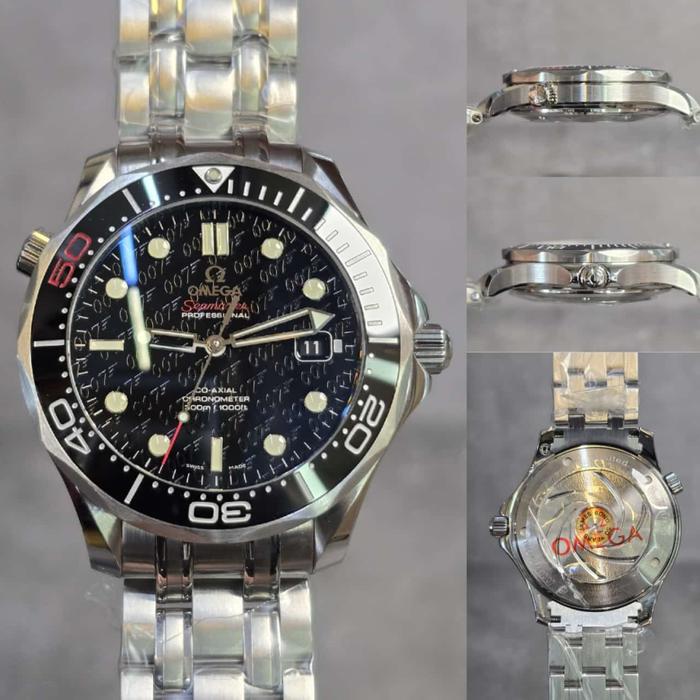 Jam tangan Automatic Swiss OMG Seam*ster 007 James Bond 50th fullset