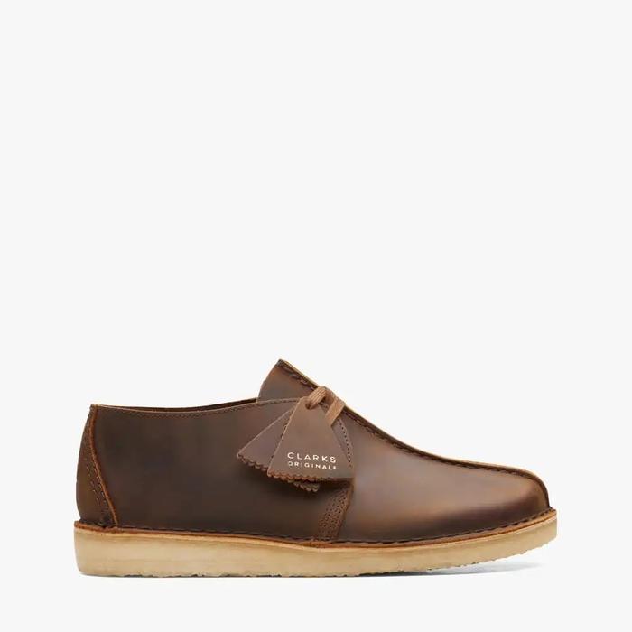 CLARKS - Desert Trek Men's Leather Shoe - Beeswax