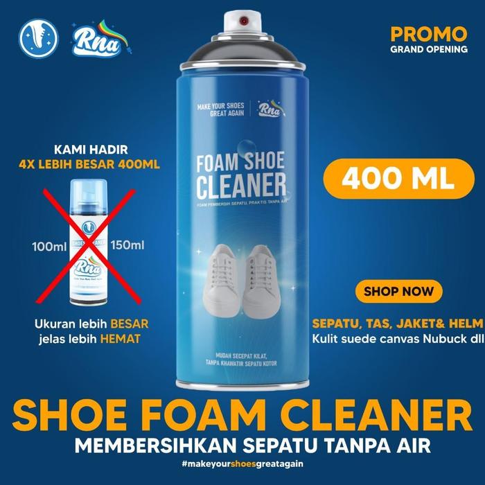 Borong Shoes Foam Cleaner Pembersih Sepatu Putih Cuci Sneakers Praktis Tanpa Air 400Ml Sabun Sepatu 