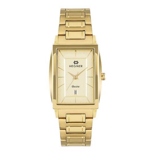 JAM TANGAN ANALOG WANITA HEGNER 1664 HW-1664L HW1664 HW 1664 HW-1664 QUARTZ MOVEMENT ALL GOLD STAINL