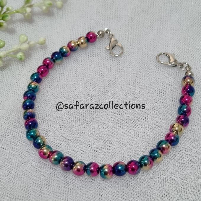 Konektor Masker Hijab / Gelang (2 in 1), Mutiara 3 Warna 6mm