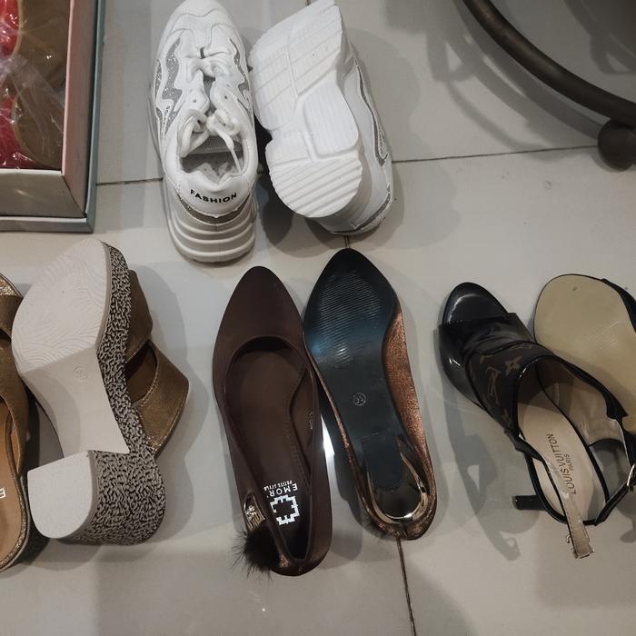 sepatu wanita high heels paku tahu tinggi pesta casual malam party night club women shoe emory half 