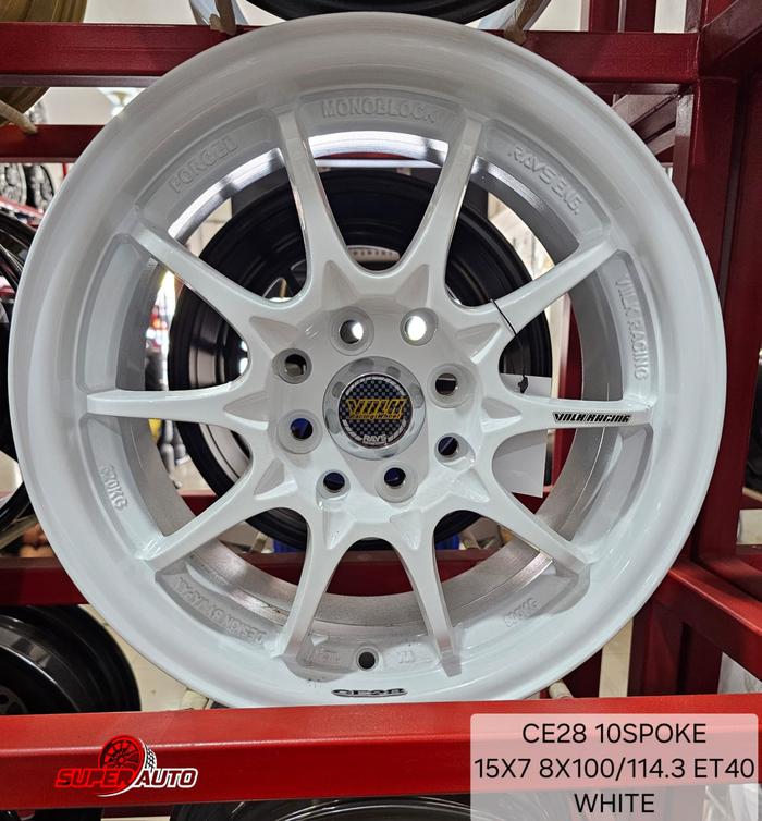 CE28 10 SPOKE WHITE VELG JF LUXURY R15