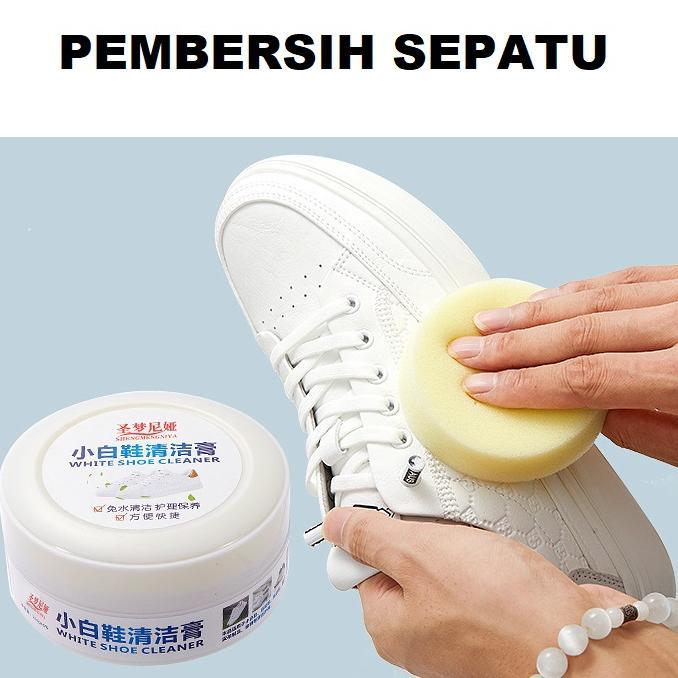 Borong Krim Pemutih Sepatu Sneakers / Krim Pembersih Sofa 260 G+ Spons / Little White Shoe Cleaner /