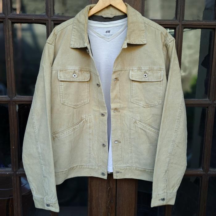 Vintage J Crew Curduroy Trucker Jaket Mens Large
