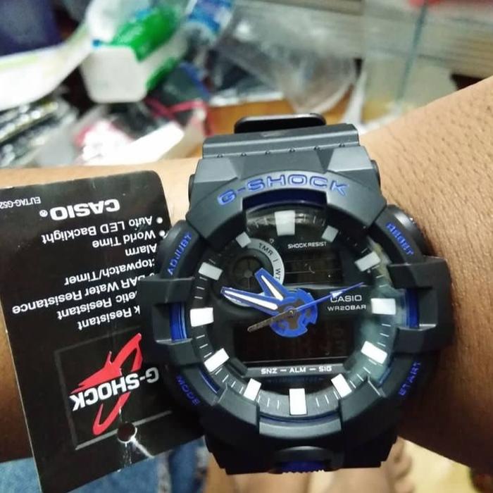 casio g shock hitam blue kw