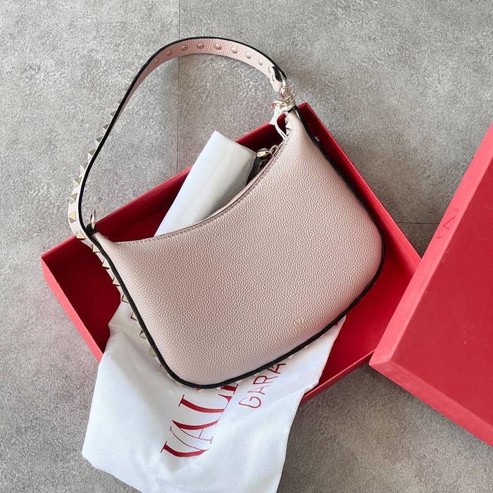 VALENTINO Rockstud Mini Hobo Bag Poudre