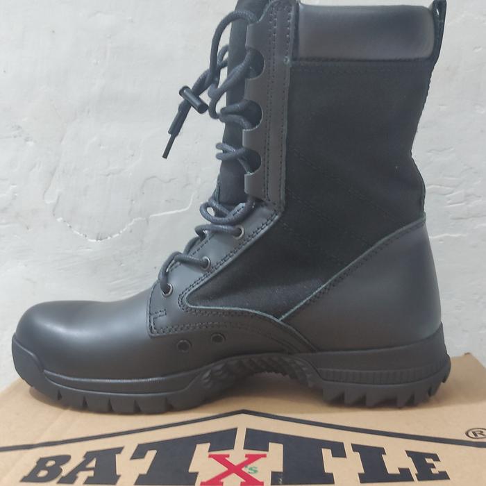 Sepatu PDL Hitam jatah polri battle X's / Sepatu hitam jatah pembagian Brimob 2024