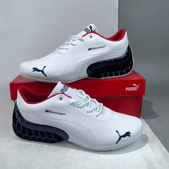SEPATU PUMA ROMA x MOTORSPORT - WHITE BLACK RED