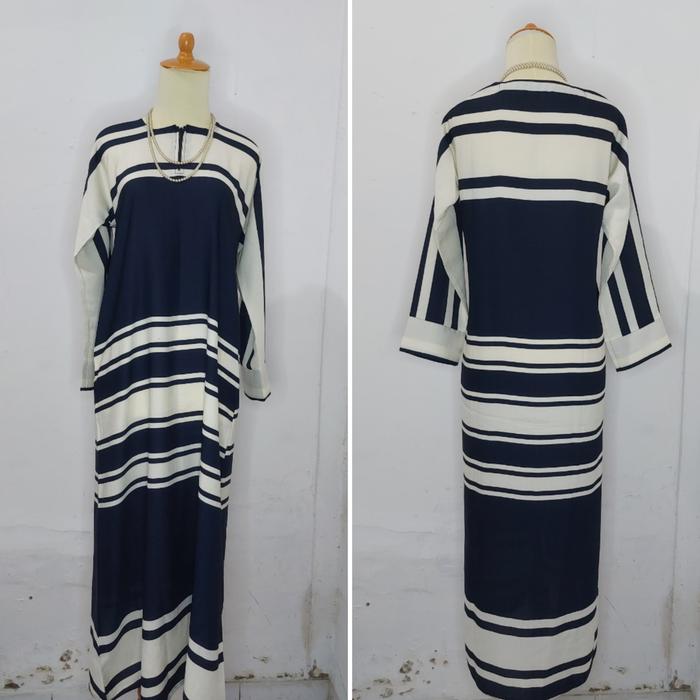 gamis wanita motif garis-garis murah