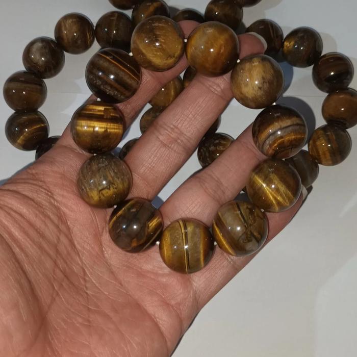 Gelang tiger eye jumbo 20mm
