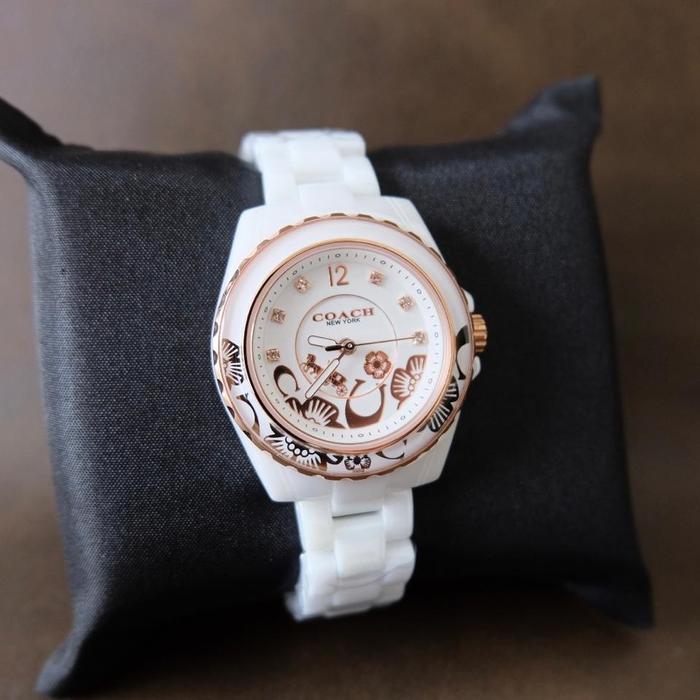 Jam tangan Wanita Coach keramik kembang