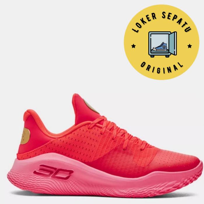 SEPATU UNDER ARMOUR BASKET CURRY 4 LOW FLOTRO 3026620-600 ORIGINAL BNIB RESMI