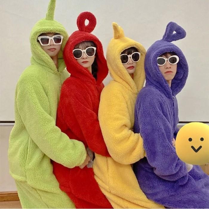 KOSTUM COSPLAY TELETUBBIES ONESIE DEWASA