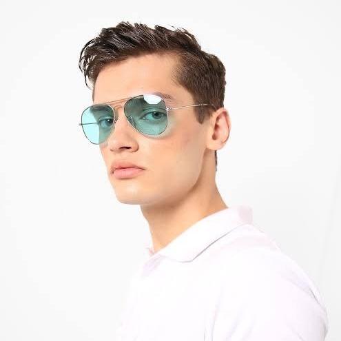 candy aviator green tosca blue unisex sunglasses lensa hijau biru metal frame gold