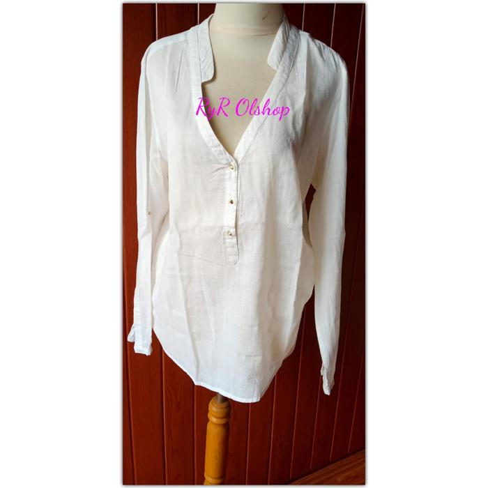 Blouse Kemeja Zara warna putih