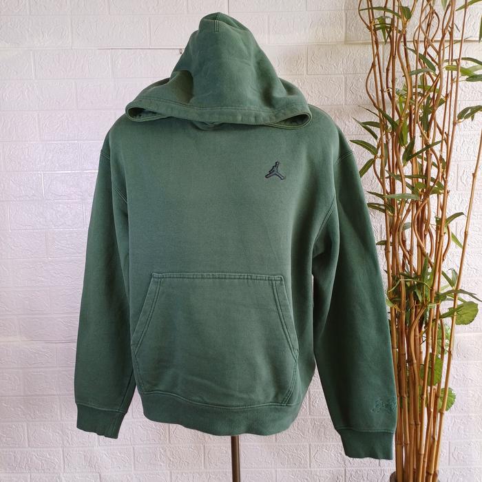 HOODIE AIR JORDAN ORIGINAL, SIZE FIT M (SECOND BRANDED) HIJAU TUA, PT178