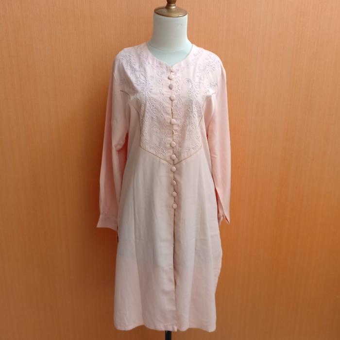 atadan tunik wanita salem MEI MEI cewek L blouse lengan panjang bordir MEWAH