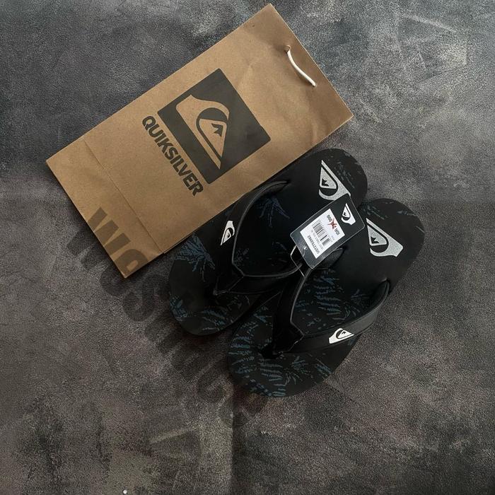 Sandal jepit pria quiksilver hitam best seller sendal casual jepit